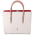 Christian Louboutin Paloma Studded Medium Handbag White Leather